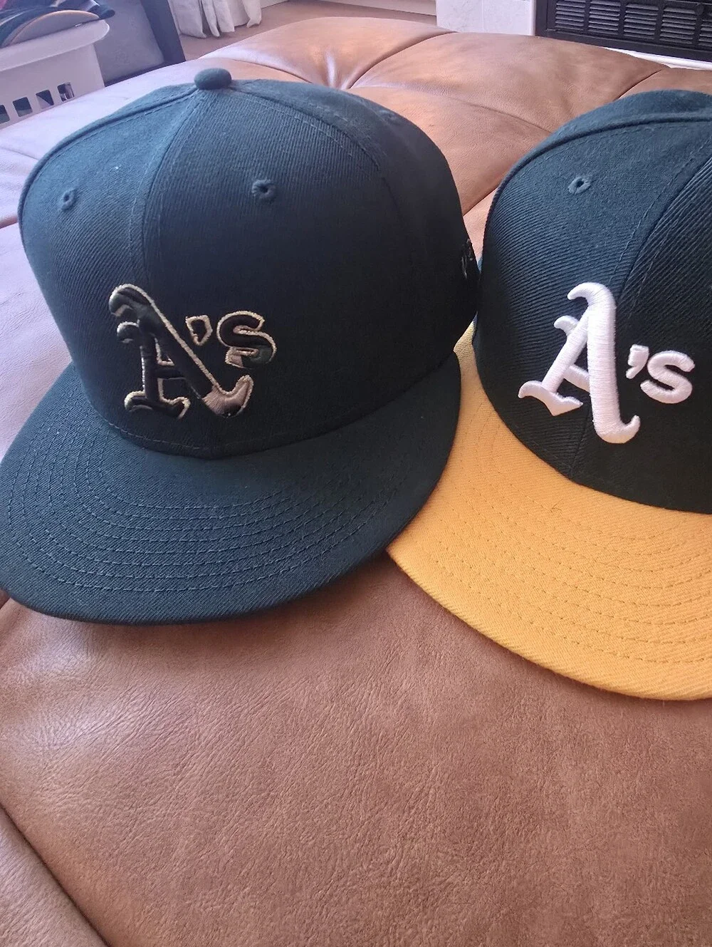 Lot Of 11 Oaklnad Athletics New Era 5950 MLB Baseball Hats Rare  Size 7 7/8